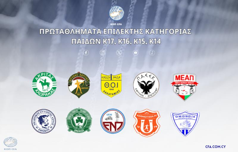 Το πρόγραμμα των Πρωταθλημάτων της Επίλεκτης Κατηγορίας Παίδων thumb