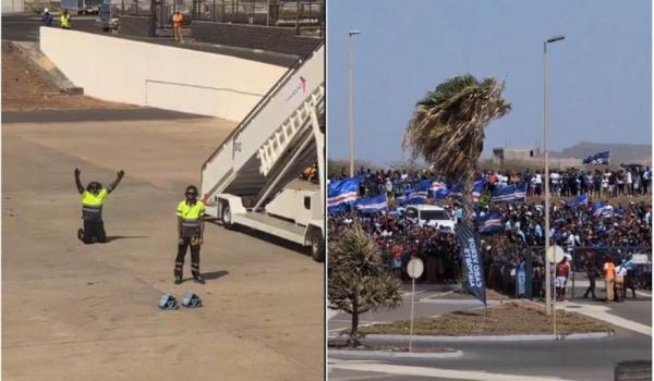 Έφτασαν οι ήρωες: Απίθανη υποδοχή στην αποστολή του Πράσινου Ακρωτηρίου από χιλιάδες συμπατριώτες τους! image