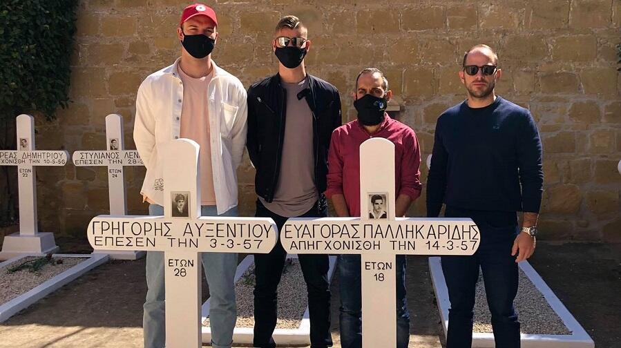 Οι ξένοι πετοσφαιριστές του ΑΠΟΕΛ στα Φυλακισμένα Μνήματα thumb