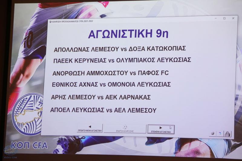 Αλλαγές στο πρόγραμμα της 9ης αγωνιστικής thumb