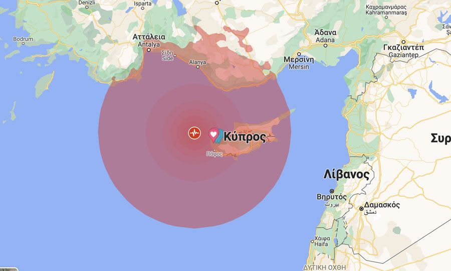 Αισθητή σεισμική δόνηση ξανά στην Κύπρο thumb