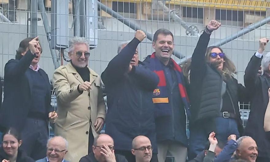 Ο Λαπόρτα έκανε χειρονομίες και χοροπηδούσε σαν οπαδός στο Μπαρτσελόνα-Βιγιαρεάλ thumb